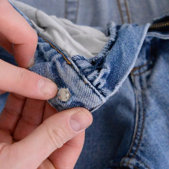 Vintage 90S Nevada Blue Light Wash 100% Cotton Straight Leg Denim Jeans Size 38 - Picture 13 of 14